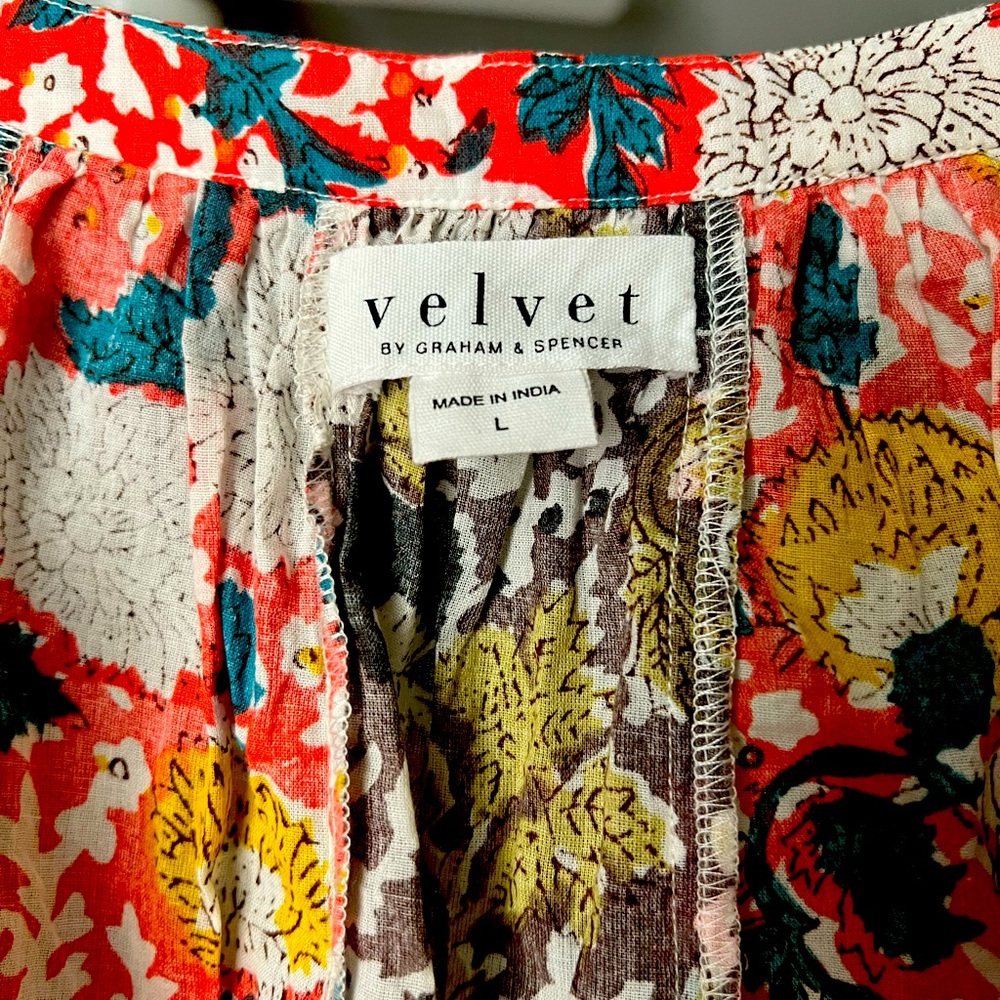 NWT Velvet peasant shirt